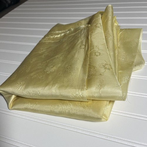 Seidenstoff hellgelb 6 Yards Stoff 43" Breite 216 Zoll lang x 43 breit - Bild 10 von 10