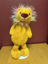 FAO Schwartz Plush 18  Lion Cat Stuffed Animal Rainbow Dreamies