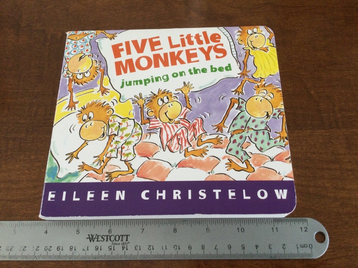 FIVE LITTLE MONKEYS JUMPING ON THE BED Board Book. Excellent