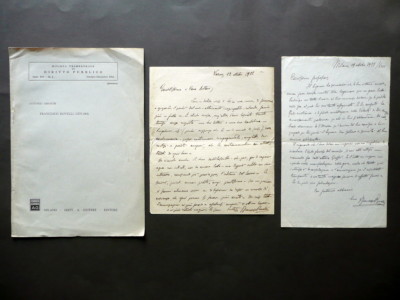Two Autographs Don Francesco Rovelli Catholic University Two Letters 1932 1939