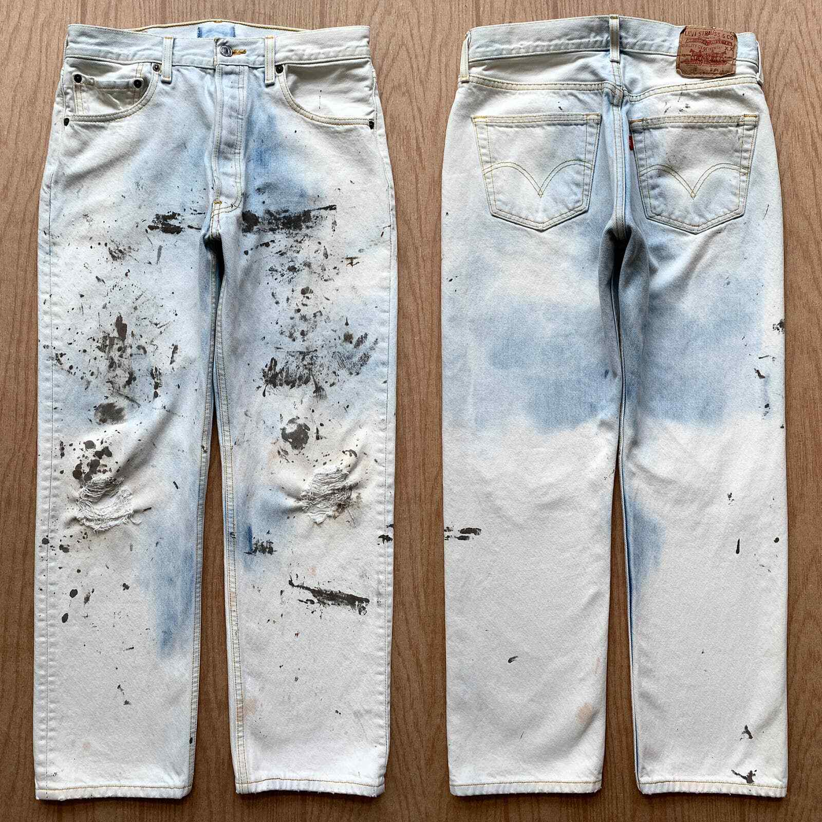 levis 501 bleached jeans