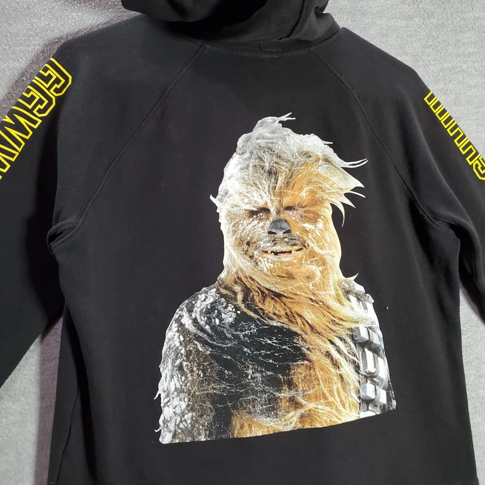 Sudadera Levi's X Star Wars Mujer Pequeña Negra Sudadera con Capucha Chewbacca Cordón LEER Foto 3 de 4