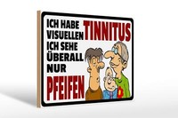 Holzschild Spruch 30X20 Cm Ich Habe Visuellen Tinnitus Deko Schild Wooden Sign