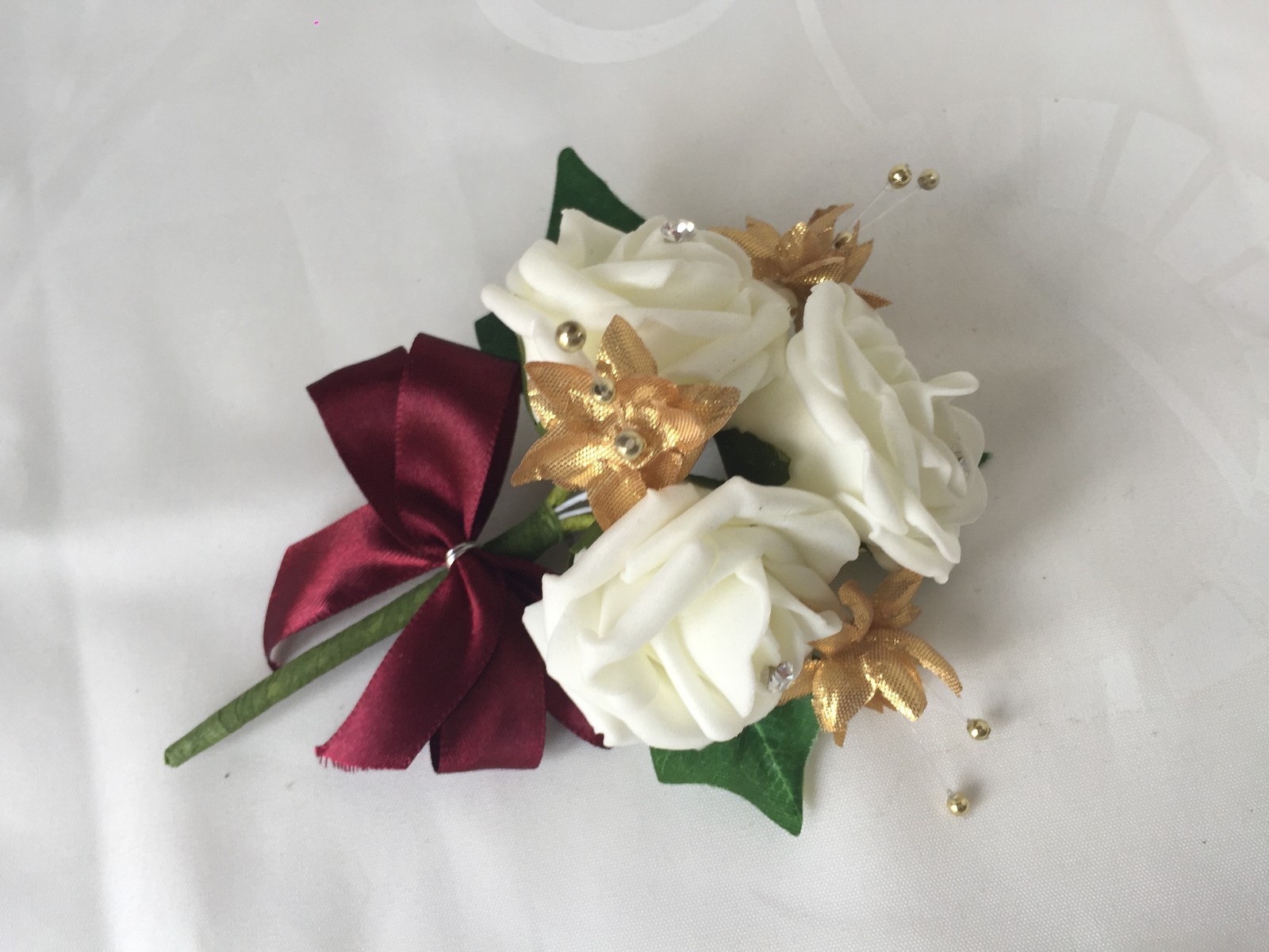 Wedding bouquets Flowers Burgundy  Rose , Bride, Bridesmaid, Flower-Girl Wand