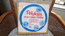 VINTAGE NOS / SEALED PKG POLYFOAM DECORATOR PILLOW FORM-CUSHION 12" x 12" x 2"
