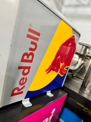 Red Bull Mini Cooler with Raised Merchandising Shelf | eBay