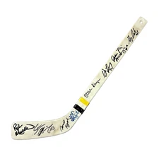 Boston Bruins Mini Stick 12 Players Autographed Ray Bourque Derek Sanderson Doak