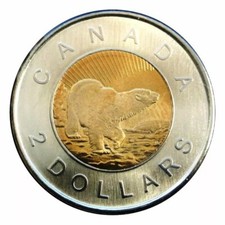 1996-2006 Canada $2 Logo Double Date on Top Churchill Polar Bear Gem UNC