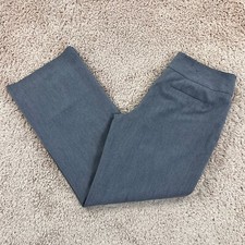 ANN TAYLOR LOFT Gray Mid-Rise Wide-Leg Lined Dress Pants Womens 8 Y2K Classic