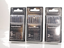 3 PACK Aquasonic Activated Charcoal Replacement Brush Heads For Ultra Whitening
