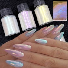 Chrompigment Olografico Aurora Nail Glitter Polvere Per Unghie Rainbow Nail ☆