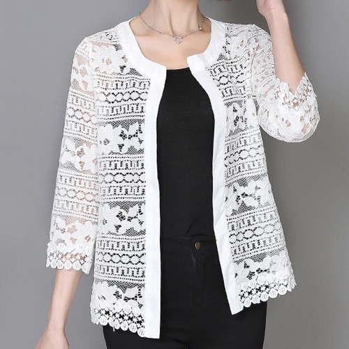 Ladies White Lace Blouses Summer 