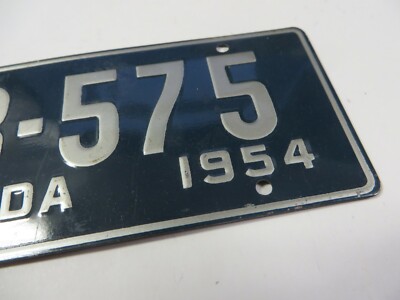 Vintage 1982 Post Cereal / Wheaties Mini Bike State Metal License Plate tag Sign