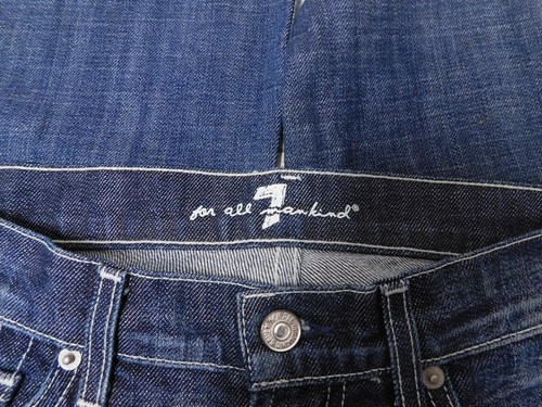 Pantalones de mezclilla para mujer 7 For All Mankind 27 27x29 azul corte bota talla - Imagen 7 de 9
