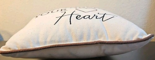 Embroidered Pillow Grandchildren Grandparents. 10 X 10 Inches Beige Brown - Picture 4 of 6