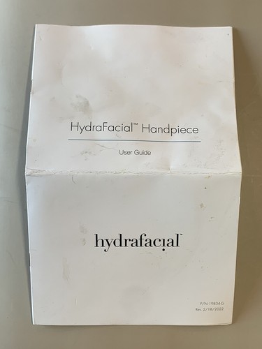 Pieza de mano Guía del usuario P/N 19834-G Rev 18/02/2022 8 pgs Instrucciones para hidrafacial - Imagen 1 de 3