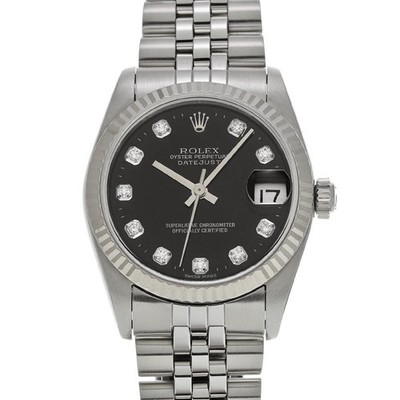 ROLEX Datejust 68274G black/diamond WATCH 701171