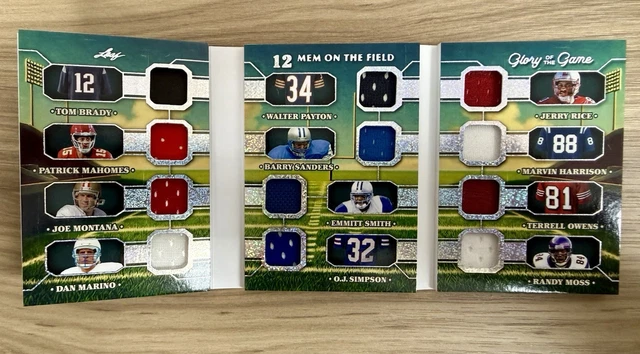 2025 Leaf 12 MEM /6 Brady Mahomes Montana Marino Payton Sanders Smith Rice &MORE