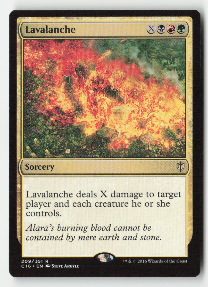 Lavalanche 209 Rare Commander 2016 Magic: The Gathering Near Mint