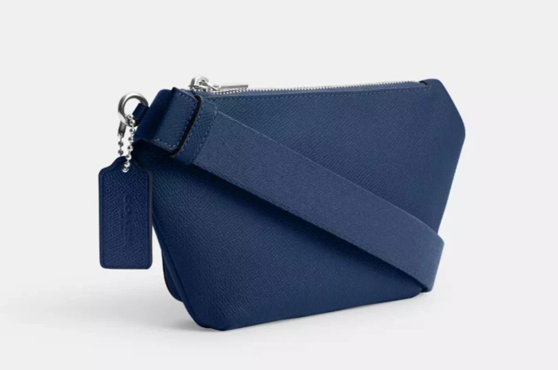 Coach Unisex Deep Blue Crossgrain Leather Belt Bag (CM334) - NWT