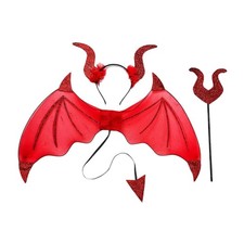 3x Halloween Costume Set Stylish Dress up for Festival Role Playing Masquerade