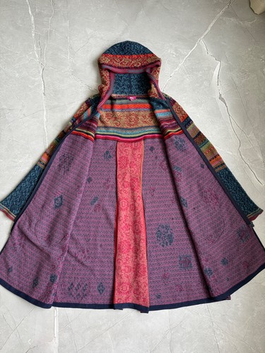 Cardigan évasé Ivko multicolore zippé à capuche laine tricot taille 44 femme - Photo 10/22
