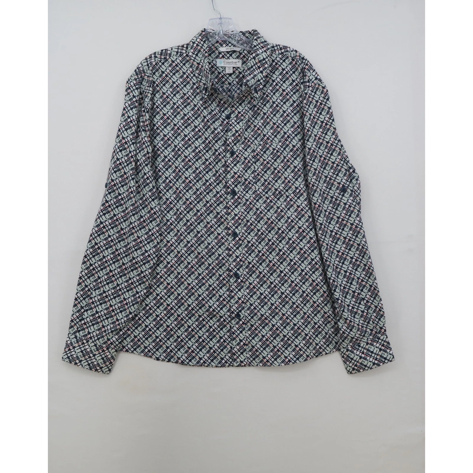 Coolibar UPF 50+ Sun Protection Button Down Shirt Mens L Geometric Plaid Blue
Opens in a new window 