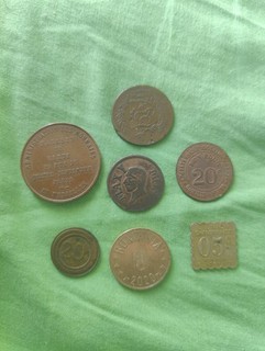 Lot 7 jetons anciens France Monnaie de Paris Liard Lille Numismatique