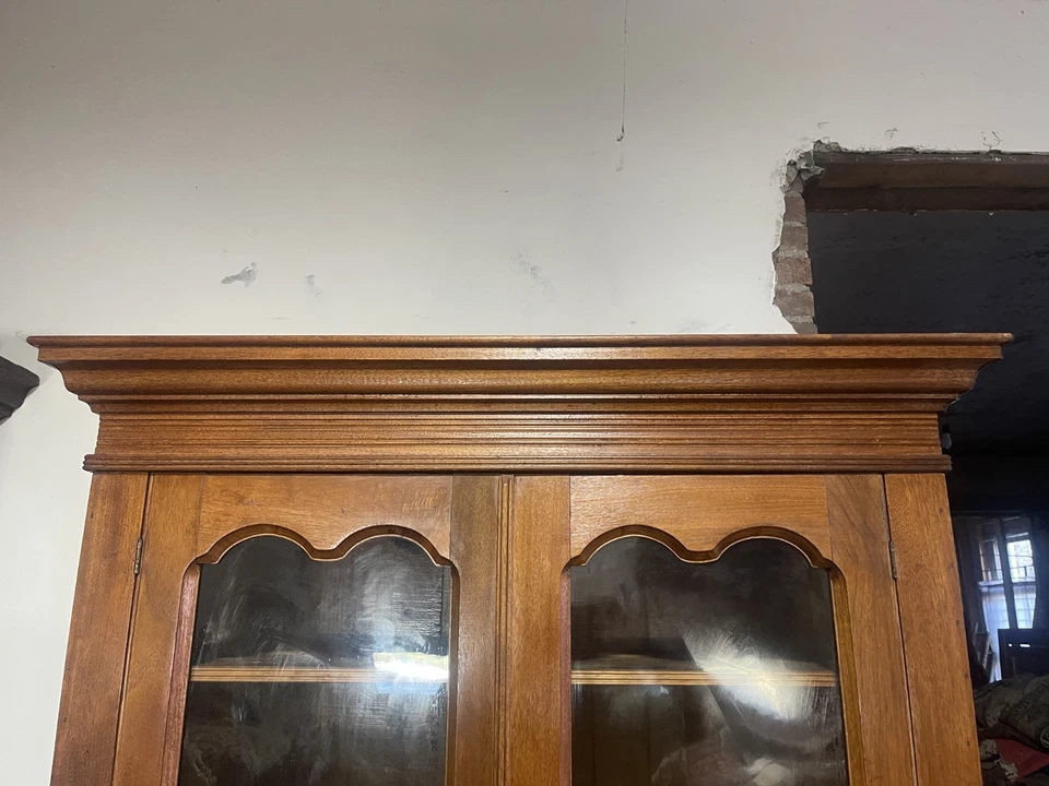 Antique Victorian Walnut Bookcase - Image 3 of 4