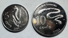 2004 Cocos Keeling Islands Set of 2 Coins 5, 10 Cents Fantasy UNC/BU