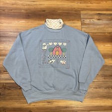 Vintage 90s Gopher Sport Barn Farm Country Grandma Sweatshirt Size XL