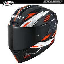 CASCO INTEGRALE SUOMY TRACK 1  404 MATT ANTHRACITE IN FIBRA VISIERA TRASPARENTE