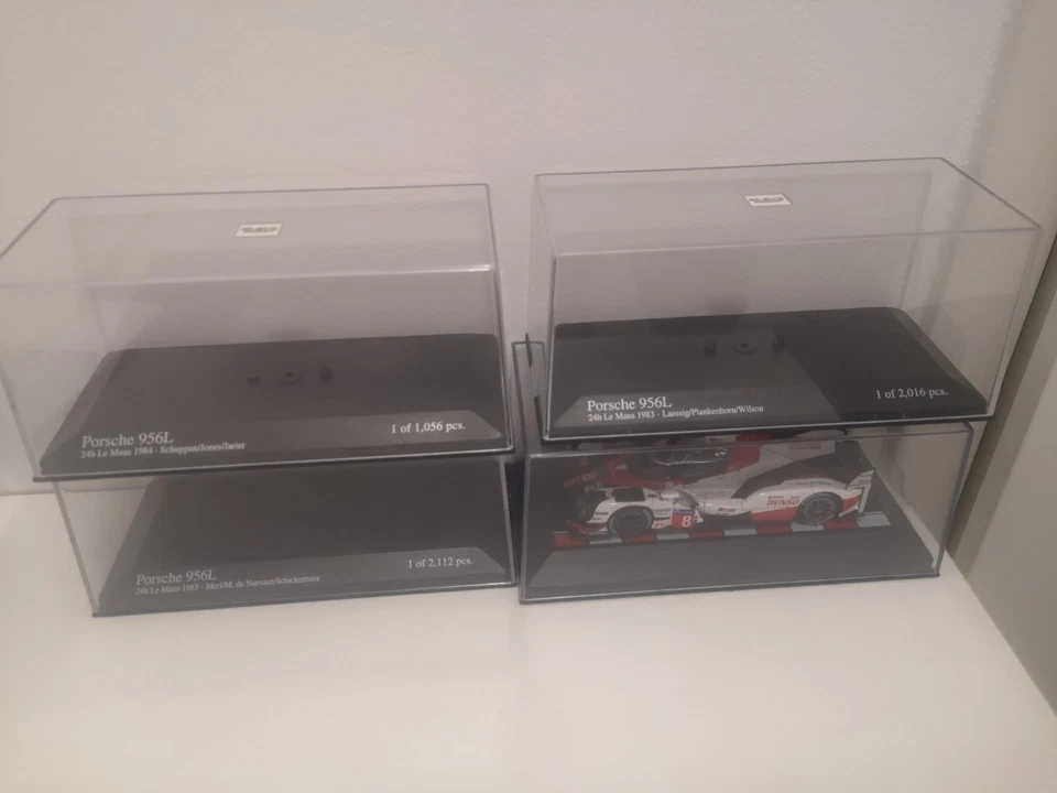 Lot 3 Boîtes Vides Box Showcase 24h Du Mans Minichamps 1/43 Le Mans + 1 Voiture - Photo 2/4