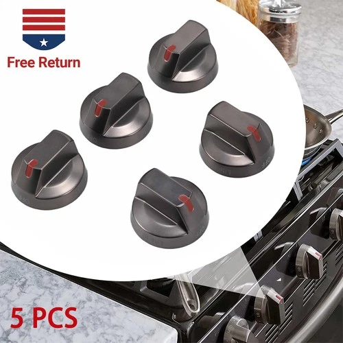 Upgraded DG64-00473B For Samsung Stove Knob Replacement Stainless Steel Sam 5PCS