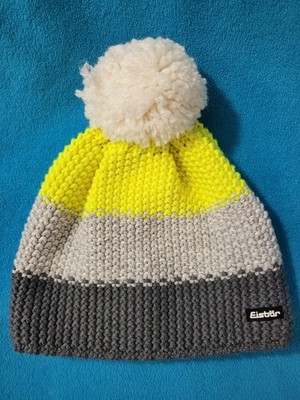 Eisbar Of Austria Star Berretto Cappellino w/pompon Hat Beanie Logo Grey, Yellow