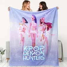 K-Pop Demon Hunter Poster Blanket, Soft Flannel Shawl,Home Sofa Bed Cover Gift