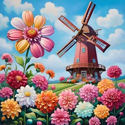 Landschaft Diamond Painting Kits für Erwachsene, 5D DIY Diamond Art Kits für Anfänger
