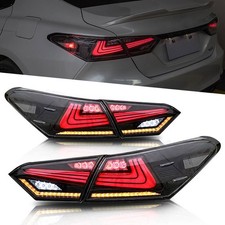 1 Pair Smoked Lens Led Tail Light Kit For Toyota Camry Sedan Lesexle 2018-2024