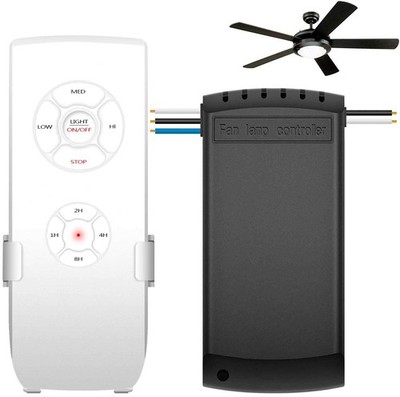Universal Ceiling Fan Remote Control Kit 3-in-1 Light Black 