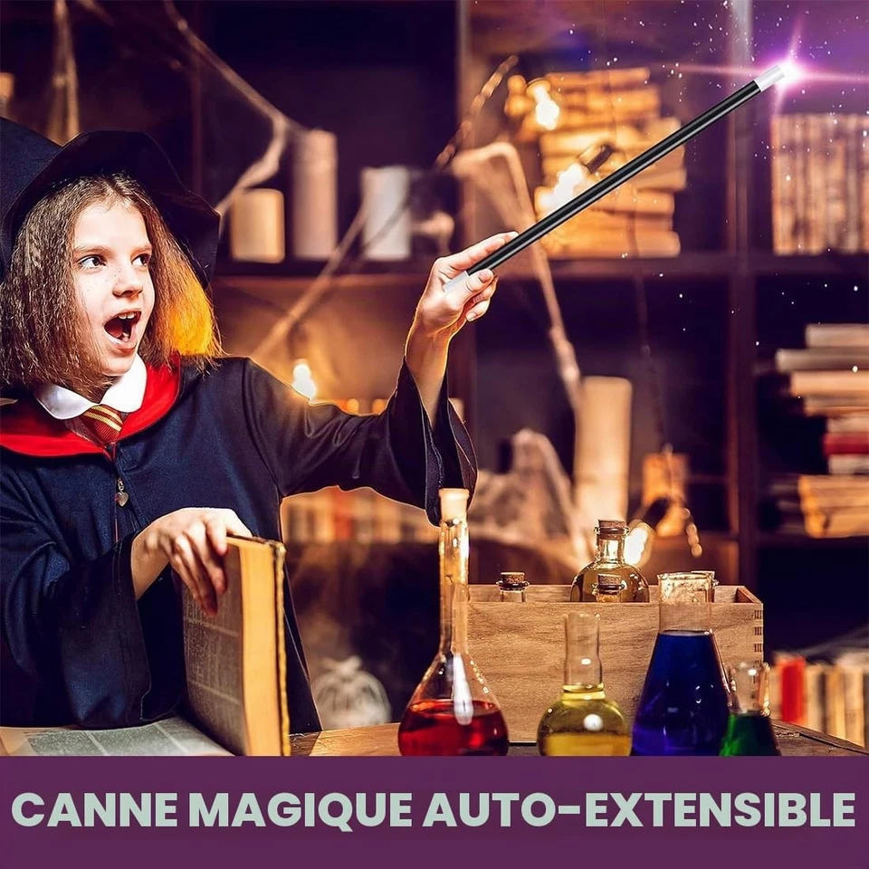 2 Sets Kit De Baguettes Magiques Avec Nœud Papillon De Magicien Accessoires - Photo 4/4