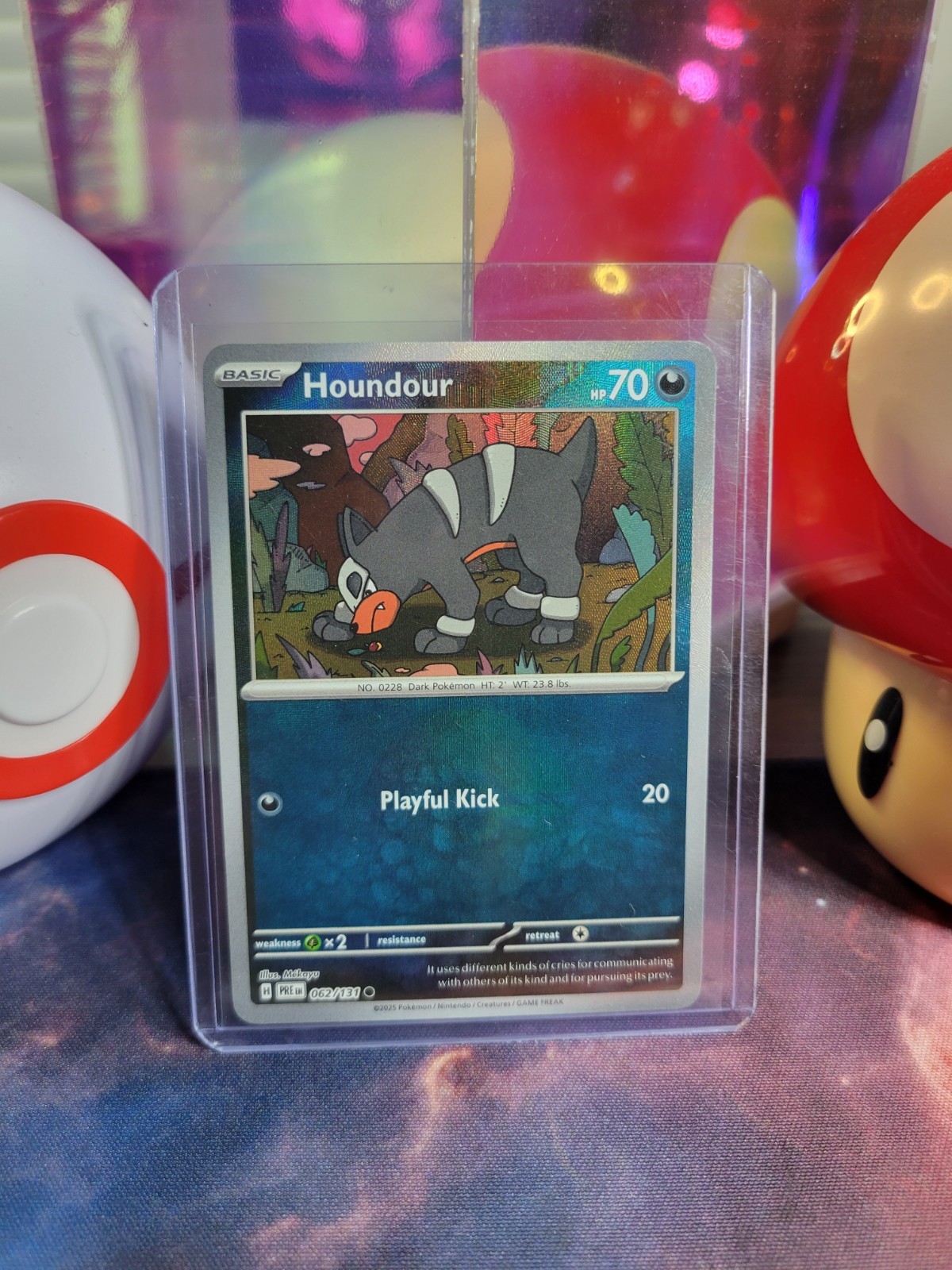 Houndour 62/131 Pokémon TCG S&V Prismatic Evolutions Pokéball Common Holo NM
