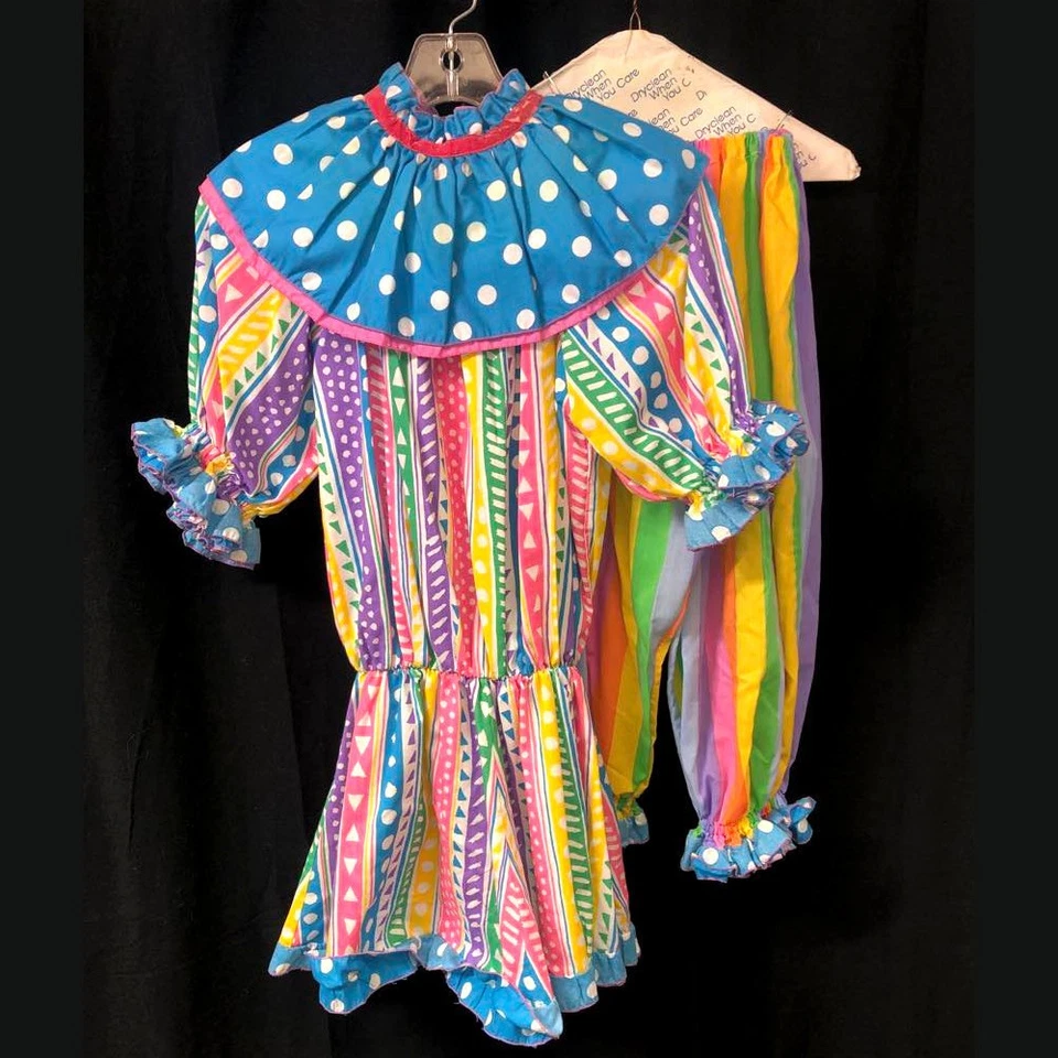 Disfraz de payaso de algodón brillante para niña talla niño 8 - 12+ Foto 2 de 4