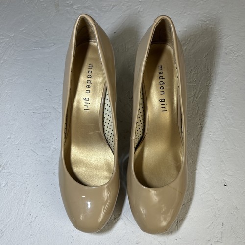 Madden Girl Getta Pumps Nude High Heel Diva Size 6.5 Beige - Picture 4 of 20