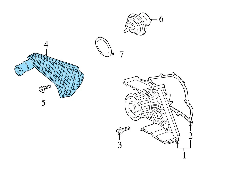 AUDI A6 1998-2004 - Carcasa termostato 078121121 k Foto 3 de 4