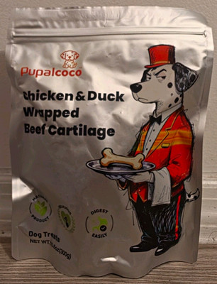 Pupalcoco Chicken & Duck Wrapped Beef Cartilage Dog Treats 10.58 oz