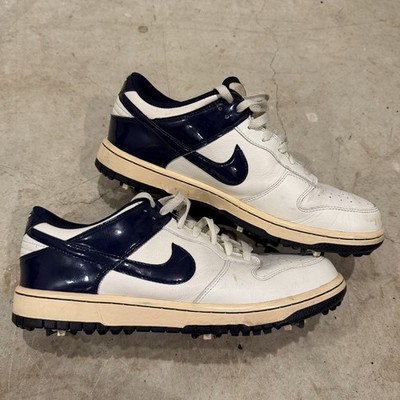 Nike SB Dunk NG Low Golf Shoes Spikes Sail Navy Blue 484294-107 Size Mens 10.5