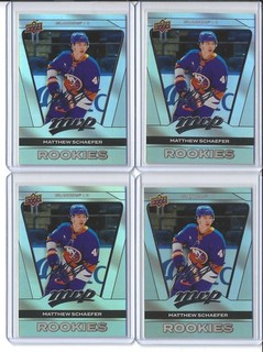2025 26 UD MVP SILVER COLLECTION #275 MATTHEW SCHAEFER RC SP SILVER SCRIPT x4