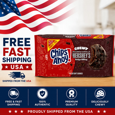 CHIPS AHOY! Chewy Chocolatey Hershey's Fudge Filled Soft Chocolate Chip 14.85 oz