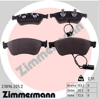 Zimmermann BremsbelÄGe Passend FüR Audi A6 4F2 4F5 A8 4E2 4E8 Vw Phaeton