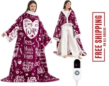 Wearable Heated Blanket for Women, Unique Christmas Birthday Gift for Wife